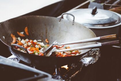 black steel wok