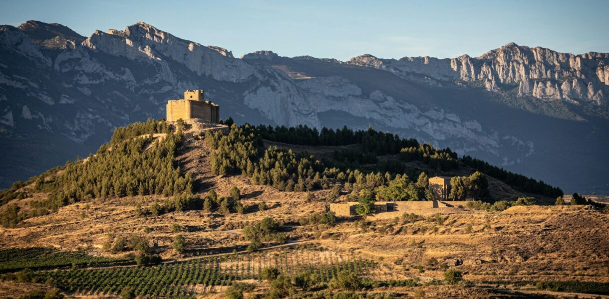 a building on a hill