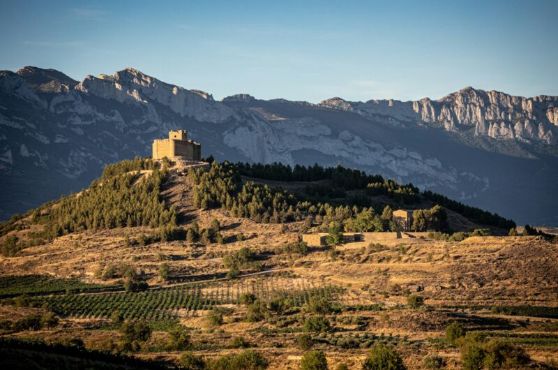 a building on a hill